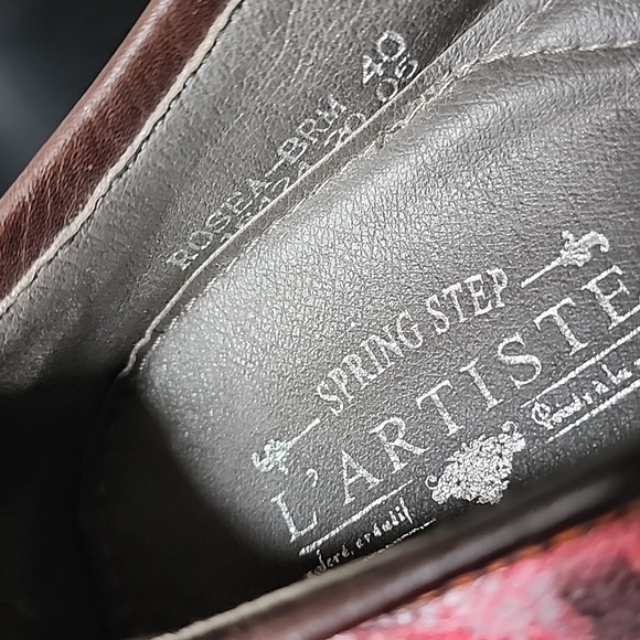 L'Artiste Rosea Spring Step Slip on Sneaker Floral Leather EU 40 - Picture 7 of 11